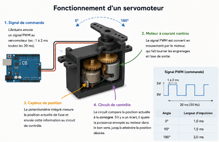 Fonctionnement interne d'un servomoteur